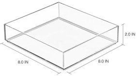 Transparentný organizér iDesign Clarity, 20 × 20 cm