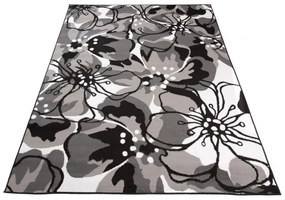 Kusový koberec PP Veľké kvety sivý 180x250cm