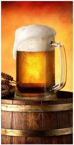 Bavlnená plážová osuška Zlatý mok - Pivo - 100% bavlna, froté - 70 x 140 cm