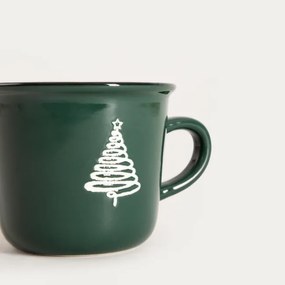 Hrnček SOLENE s vianočným stromčekom, zelený 761607 300 ml