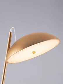 Dizajnová stojaca lampa Flute zlatá