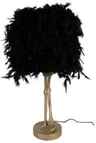 Zlato čierna dekor lampa PŠTROS