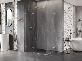 Mexen Lunar Duo výklopný sprchový kút 115 x 90 cm, 8mm číre sklo, chrómový profil, 834-115L-090P-01-00
