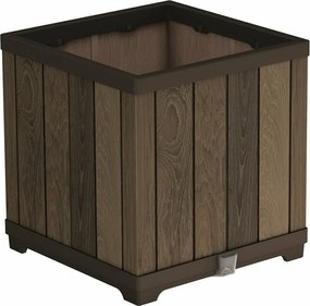 Keter kvetináč Deco Square 45,5 x 45,5 x 45,5 cm, hnedá