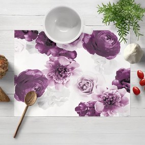 Biante Dekoračné prestieranie na stôl PM-029 Veľké fialové kvety 35x45 cm