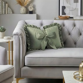 Dekoračný vankúš BOW 2 olivový