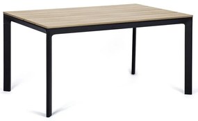 Súprava 4 čiernych jedálenských stoličiek Kai a prírodného stola Thor - Bonami Essentials