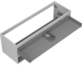 Mexen Box-A, závesná skrinka 140 cm, 2 zásuvky, matná sivá, 91AX0-1400-470-2-62