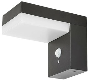 Rabalux 77009 solárne vonkajšie nástenné svietidlo Zrebar, so senzorom