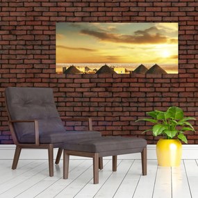 Obraz - Chatrče na púšti (120x50 cm)