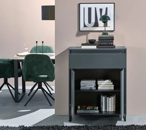 Komoda so šuplíkom Cologne, 80 cm, antracitová