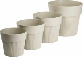 Sada 4 ks květináčů Silva Line béžová