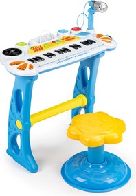 MULTISTORE Klávesové klavírne organy s mikrofónom mp3 modré