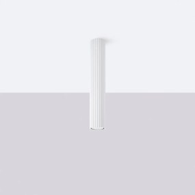 Stropné svietidlo Karbon, 1x biele kovové tienidlo, (40 cm)