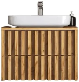 Kúpeľňová skrinka s krycou doskou SAT Delano 80x46 cm dub mat DELANO80ZDDE