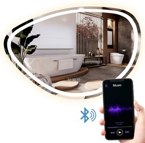 Tutumi Rea Fog, LED kúpeľňové zrkadlo 100x70cm s bluetooth, HOM-05516