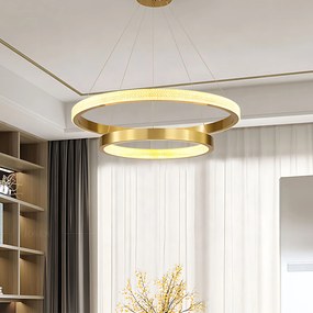Toolight Toolight, LED stropné svietidlo 60cm, 55W, 3500lm + diaľkové ovládanie, APP1772-CP, zlatá matná, OSW-06351