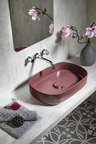 Sapho Sapho, INFINITY OVAL keramické umývadlo na dosku, 55x36 cm, matná Maroon Red, 10NF65055-2R