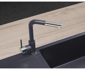 Concept BDG4527DG-Drezová batéria s vysúvacou sprchou 26,9 cm granit/tmavosivá