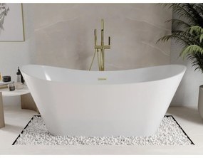 Mexen Celia, voľne stojaca vaňa 170 x 75 cm, biela, zlatý matný prepad, 52331707500-55