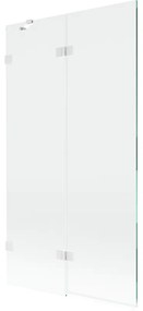 Mexen Lunar 2-krídlová vaňová zástena, ľavá 100 x 150 cm, číre sklo, biela, 897-100-100-20-00-L