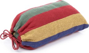 Farebná hojdacia sieť s vankúšom HAMAK pre 2 osoby 190x150 cm