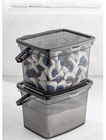 Sada 2 ks úložných boxů KAREN antracitová