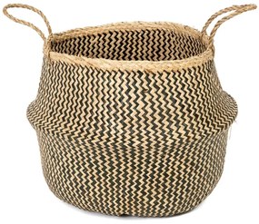 Úložný košík z morskej trávy Compactor Zic Zac, ⌀ 45 cm