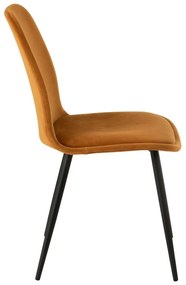 Okrová zamatová jedálenská stolička Chair Claire Ochre - 46*44*86cm