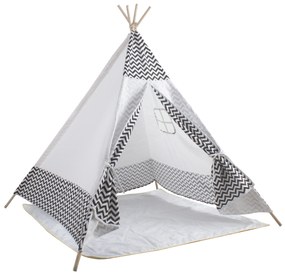 Aga4Kids Detské teepee ZigZag Biely