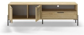 TV stolík v dekore duba v prírodnej farbe 160x50 cm Inca – Marckeric