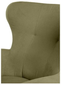 Zelené kreslo ušiak Noemye – Bonami Selection