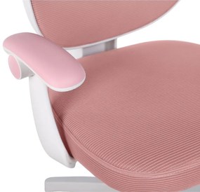 Detská otočná stolička Neoseat JUNI 008 s podnožou — látka, ružová