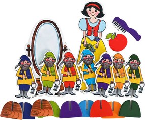 MARIONETINO – Snehulienka a sedem trpaslíkov – bábky 8 ks + zrkadlo