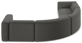 Sivá zamatová rohová pohovka Ekahi – Makamii