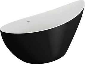 Polimat Akrylátová voľne stojaca vaňa Zoe 180x80 POLIMAT-Rozmery: 180x80, POLIMAT-Farba vane: Biela / grafit lesk
