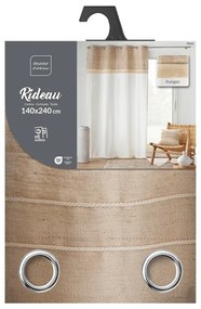 Biely/hnedý záves s prímesou juty 140x240 cm Cirrus – douceur d'intérieur