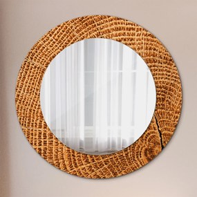dubové drevo Okrúhle dekoračné zrkadlo