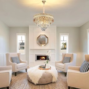 Toolight Toolight, závesné svietidlo 50cm, 7xE14, G048-CP, zlatá, OSW-08942