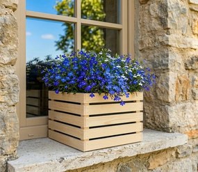 AMADEA Drevený obal na kvetináč, 32x32x24cm, drevený kvetináč