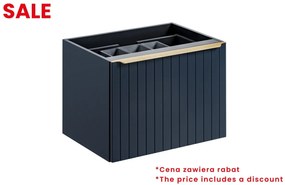 Závěsná skříňka pod umyvadlo Santa Fe 60 cm tmavě modrá