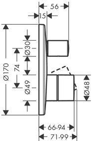 Axor Uno Zero - Páková vaňová batéria pod omietku, kartáčovaný nikel 45405820