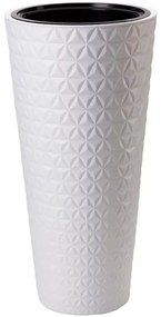 Schetelig Kvetináč DANA Slim mrazuvzdorný s plastovým vkladom, Biela, ↕ 79 x Ø 40 cm