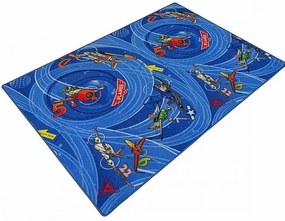 Detský koberec LIETADLÁ modrý
