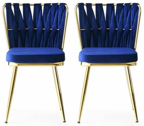 Sada jedálenských stoličiek Kusakli Navy Blue, 2ks