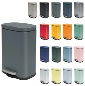 Spirella Pedálový odpadkový kôš soft-close Akira 12 l, matná čierna, 12 l