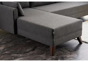 Rohová sedacia súprava do L RIGA antracit ľavá