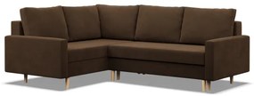 Rohová rozkladacia sedačka BLANK Comfort ľavá, hnedá