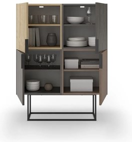 Skrinka v dekore duba v hnedo-prírodnej farbe 100x130 cm Titan – Marckeric