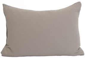 Mušelínová obliečka na vankúš 50 × 70 cm – Alexia sivohnedá